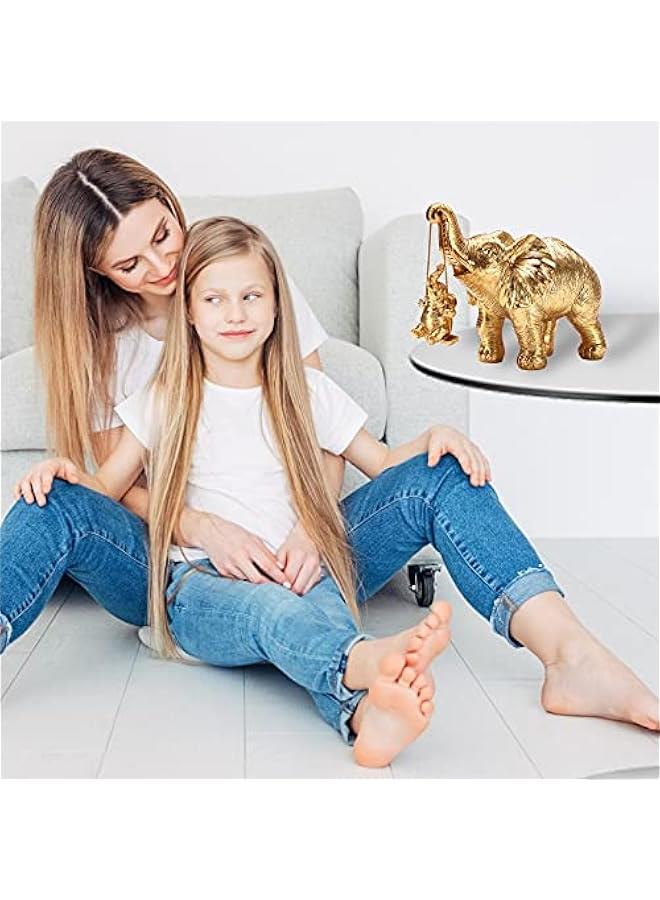 Elephant Statue. Gold Elephant Decor Brings Good Luck, Health, Strength. Elephant Gifts for Women, Mom Gifts. Decorations - Image 5